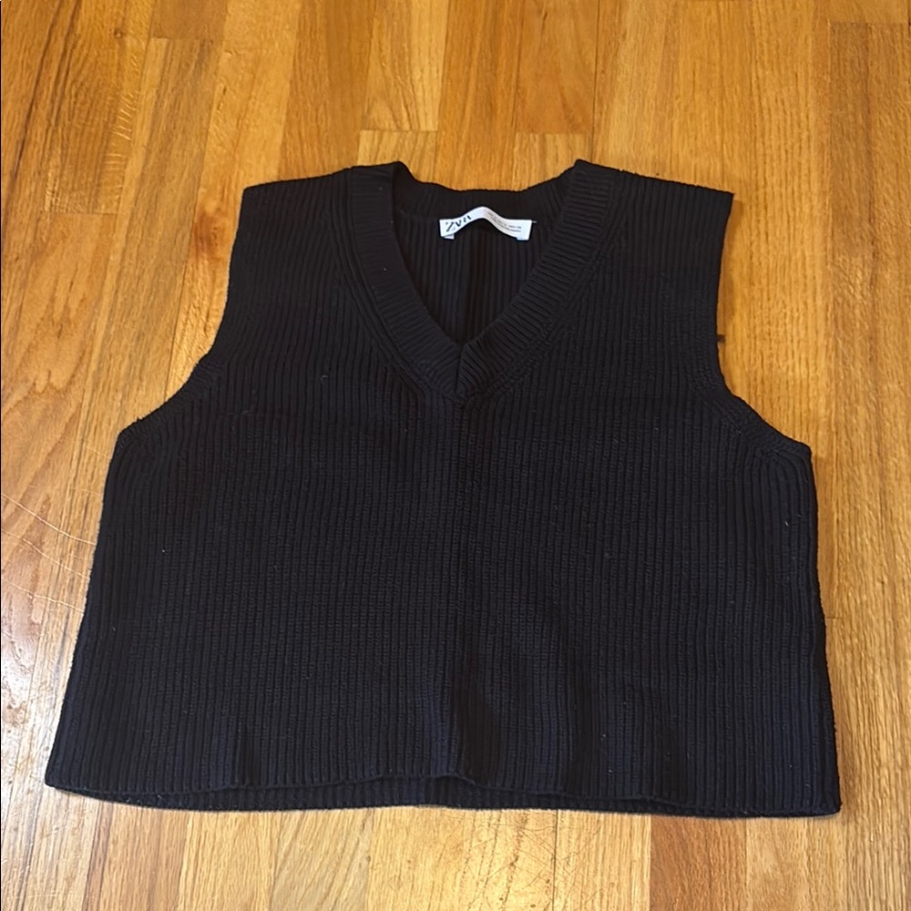 zara sweater vest